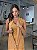 Vestido Feminino Camadas Longo Regata Com Forro Camel - Imagem 7