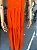 Vestido Feminino Camadas Longo Regata Com Forro Laranja - Imagem 3