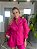 Camisa Feminina Oversized Linho 100% Rosa Choque - Imagem 1