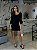 Vestido Feminino Princesa Laise Bordada Manga Bufante Preto - Imagem 3