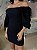 Vestido Feminino Princesa Laise Bordada Manga Bufante Preto - Imagem 8