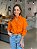 Camisa Feminina Zaya Linho 100% Clássica Bolso Tangerina - Imagem 2