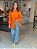 Camisa Feminina Zaya Linho 100% Clássica Bolso Tangerina - Imagem 4