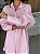 Camisa Feminina Oversized Linho 100% Rosa Barbie - Imagem 4