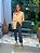 Camisa Feminina Tradicional Viscose Elastano Bege - Imagem 5