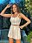 Shorts Feminino Alfaiataria Natural Listra Livia - Imagem 2