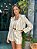 Blazer Cropped Feminino Alfaiataria Oversized Listra Natural - Imagem 1