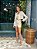 Blazer Cropped Feminino Alfaiataria Oversized Listra Natural - Imagem 6