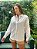 Camisa Feminina Oversized Algodão Flame Branco - Imagem 3