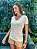 T-shirt Feminina Podrinha Decote V Natural - Imagem 3