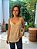 Blusa Feminina Alça Clássica Viscose Elastano Bege - Imagem 4