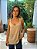 Blusa Feminina Alça Clássica Viscose Elastano Bege - Imagem 1
