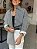 Camisa Feminina Oversized Tricoline Listrada Preto e Branco - Imagem 7