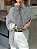 Camisa Feminina Oversized Tricoline Listrada Preto e Branco - Imagem 4