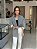 Camisa Feminina Oversized Tricoline Listrada Preto e Branco - Imagem 1