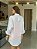 Maxi Camisa Feminina Algodão Mescla Oversized Branco - Imagem 4