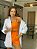 Maxi Camisa Feminina Algodão Mescla Oversized Branco - Imagem 2