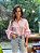 Camisa Feminina Fio Egipcío Manga Bufante Teodora Rosa Bebê - Imagem 1