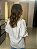 Camisa Feminina Oversized Algodão Maq 200 Fios Listrada Branca - Imagem 4