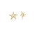 Brinco De Estrela Cravejado Banhado A Ouro - Imagem 1