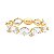 Pulseira Com Cristais Ovais Incolor Banhado A Ouro - Imagem 1