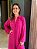 Camisa Feminina Longa Viscose Jacquard Aurea Fúcsia - Imagem 2