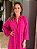 Camisa Feminina Longa Viscose Jacquard Aurea Fúcsia - Imagem 4