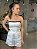 Top Cropped Feminino Tricô Faixa Colors Off-White - Imagem 2