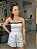 Top Cropped Feminino Tricô Faixa Colors Off-White - Imagem 1