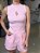 Cropped Feminino Regata Canelado Tricô Decote Gota Rosa Barbie - Imagem 5