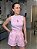 Cropped Feminino Regata Canelado Tricô Decote Gota Rosa Barbie - Imagem 1