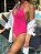 Body Feminino Leona Frente Única Texturizado Rosa Choque - Imagem 2