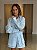 Camisa Feminina Oversized Linho 100% Azul - Imagem 1