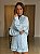 Camisa Feminina Oversized Linho 100% Azul - Imagem 5