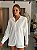 Camisa Feminina Oversized Crepe Acetinado Branco - Imagem 3