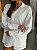 Camisa Feminina Oversized Crepe Acetinado Branco - Imagem 4