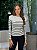 Blusa Feminina Tricô Canelado Listras Pérola - Imagem 1