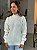 Blusa Feminina Tricô Desagulhado Gola Alta Pérola - Imagem 1