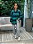 Camisa Feminina Oversized Xadrez Safir Verde e Marinho - Imagem 2