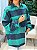 Camisa Feminina Oversized Xadrez Safir Verde e Marinho - Imagem 3