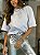 T-shirt Feminina Malha Oversized Aisha Branca - Imagem 6