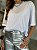 T-shirt Feminina Malha Oversized Aisha Branca - Imagem 4