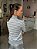 Blusa Feminina Tricô Listrada Cinza e Branco - Imagem 7