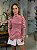 Blusa Feminina Ribana Canelada Gola Alta Listrada Vermelho - Imagem 4