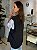 Colete Feminino Tricô Trabalhado Oversized Decote Redondo Grafite - Imagem 5