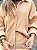 Camisa Feminina Oversized Veludo Camel - Imagem 5