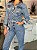 Macacão Feminino Jeans com Faixa Lavação Tradicional - Imagem 8