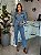 Macacão Feminino Jeans com Faixa Lavação Tradicional - Imagem 1