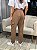 Calça Feminina Baggy Sarja Utilitária Marrom - Imagem 5