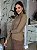 Blusa Feminina Ribana Canelada Gola Alta Dupla Liz Camel - Imagem 2